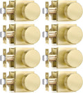 Haidms Gold Door Knobs Passage, Heavy Duty Square Brushed Gold Hall and Closet by Haidms