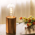 YiShine Battery Operated Table Lamp Wood Night Light Decorative Table Light by YiShine