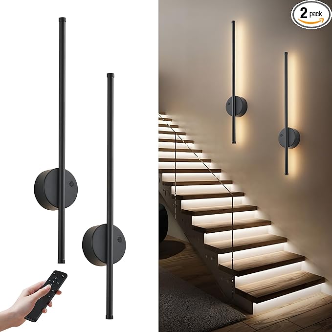 Motion Sensor Battery Operated Wall Sconce Set of Two by KARTOOSH