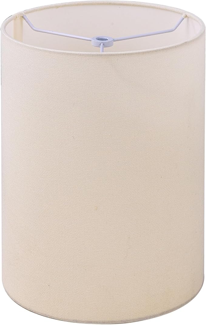 Wellmet CreamWhite 8"x 8"x11" Lampshade, No Assembly Required, Classic Modern by Wellmet