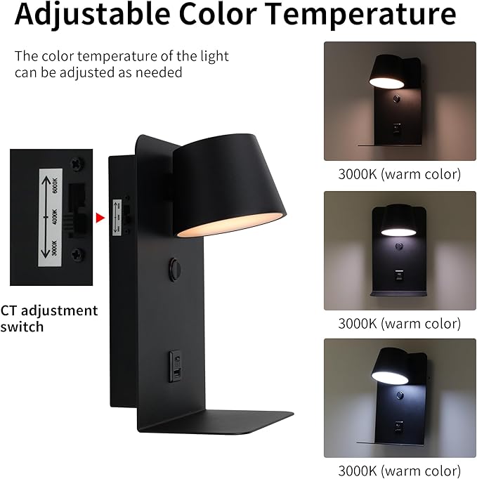 Modern LED Plug in Wall Sconce, Dimmable Wireless Wall Light Fixtures - Image 7