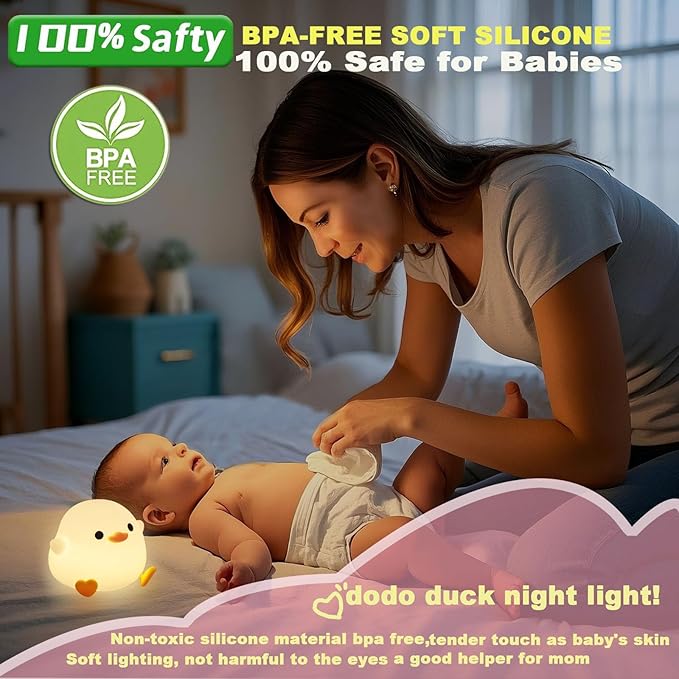 DREAMING MY DREAM Cute Duck Lamp, Do Do Duck Night Light, Silicone Squishy - Image 3