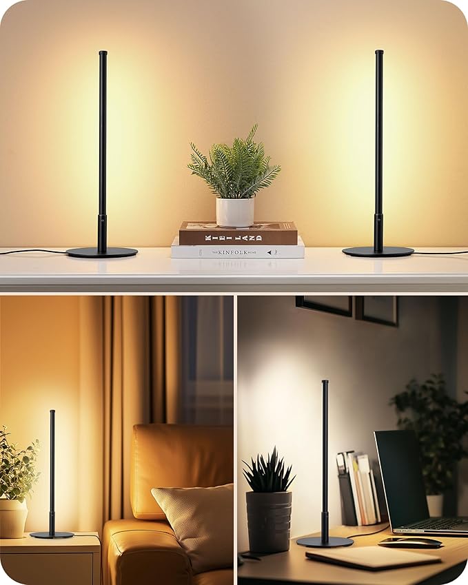EDISHINE Upgraded LED Table Lamp Set of 2, Stepless Dimmable Bedside Lamps - Image 7