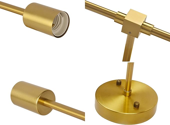 Brushed Brass Wall Sconce 2 Lights Bathroom Vanity Modern Industrial Wall Lamp - Image 7