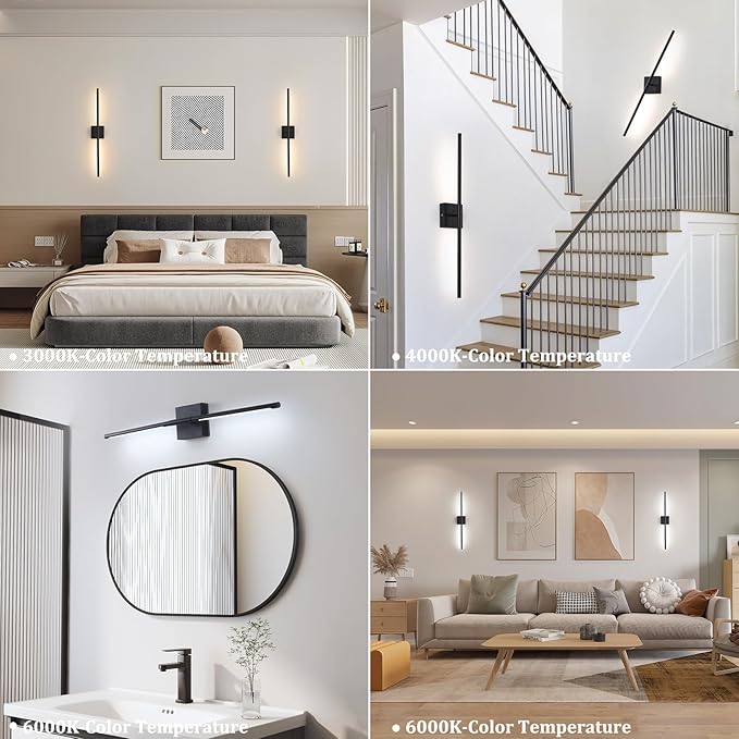 Battery Operated Wall Sconce Set of 2, 10400mAh Rechargeable Wall Lights - Image 2