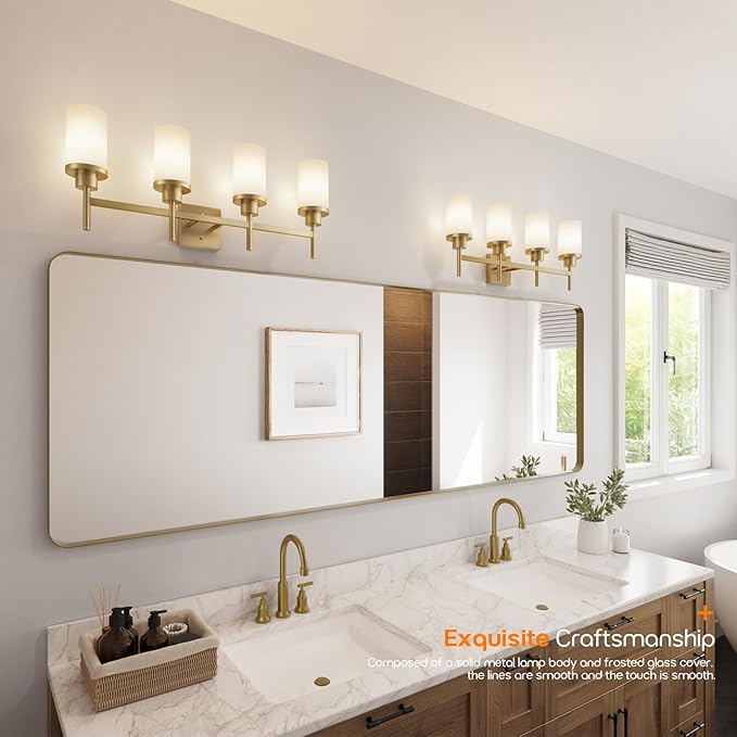 Wall Light Fixtures 4-Light Over Mirror, Wall Sconces - Image 8
