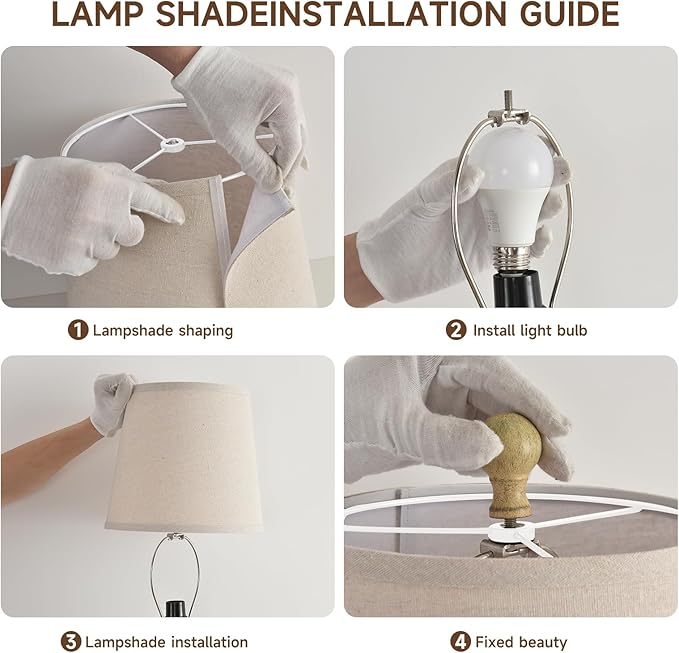 Terpsichore Lamps for Living Room Modern Farmhouse Table Lamp Bedside Reading - Image 6