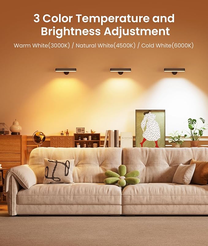 Wall Sconce with 7500mAh Rechargeable Battery LED Wall Light - Image 5