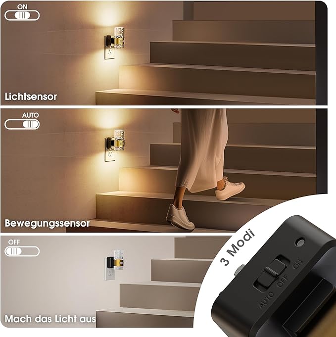 JandCase Motion Sensor Night Light, Night Lights Plug into Wall, 3000K Soft - Image 6