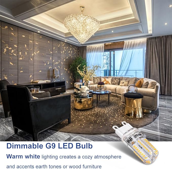 YGS-Tech G9 LED Bulb Dimmable, G9 Light Bulbs, 3000K Warm White, G9 Base Bulb - Image 5