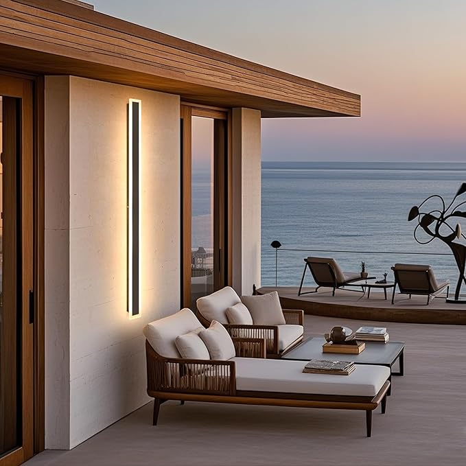 Modern Outdoor Lights, 59 Inch Outdoor Wall Light 3000K Outdoor Lighting IP65 by SMINGYINGZ