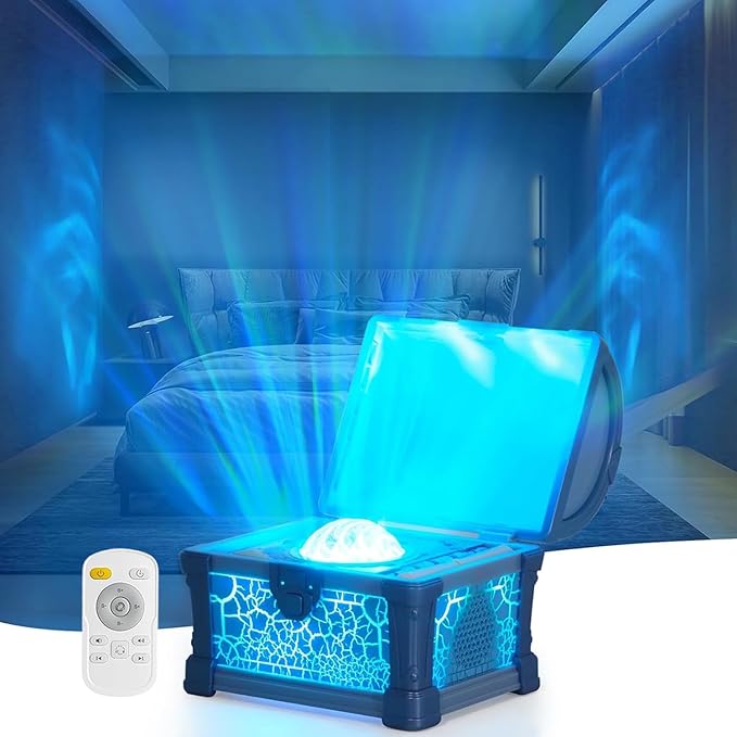 Treasure Box Northern Lights Projector, Galaxy Aurora Night Light Projector by Amailtom