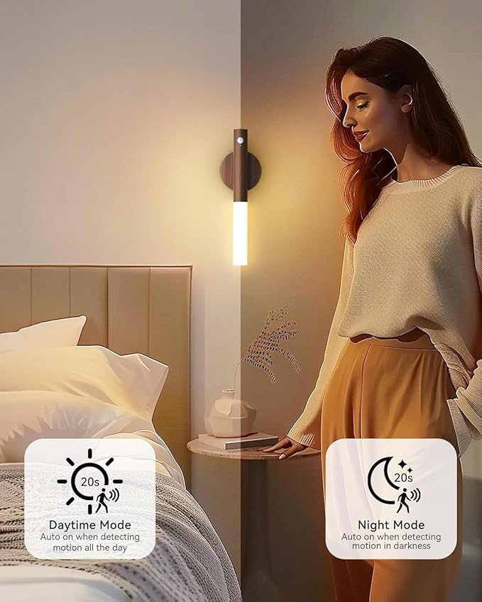 Battery-Operated Motion Sensor Night Lights: 2200mAh Rechargeable Wall Sconces - Image 8