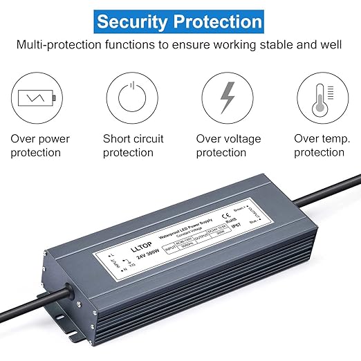 LED Power Supply 24V 12.5A 300W LED Driver AC90-130V to 24VDC Converter Low - Image 2