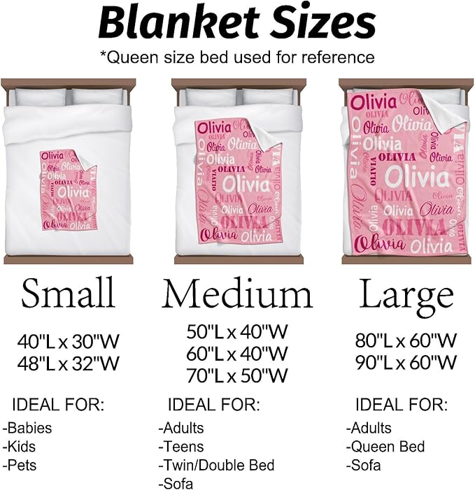 Gudina Custom Blanket with Name, Customized Name Blanket - Image 7