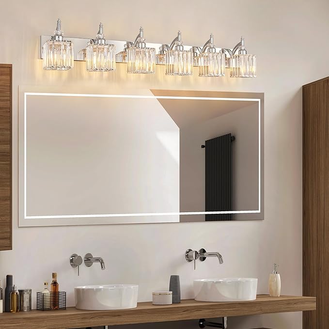 6 Light Bathroom Vanity Light Modern Chrome Vanity Light Fixtures Bathroom - Image 7