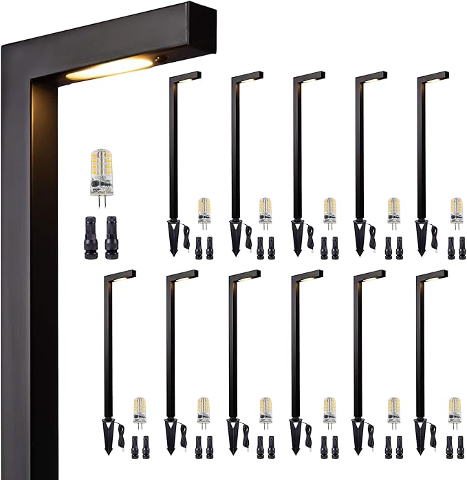 Gardenreet Solid Cast Brass Pathway Lights, 12v Landscape Path Light Outdoor by Gardenreet