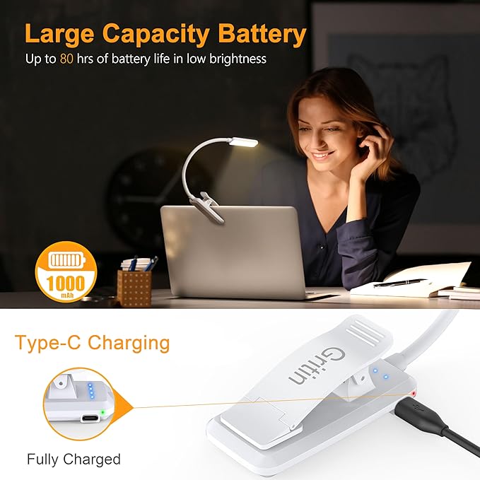 Gritin 9 LED Rechargeable Book Light - Image 4