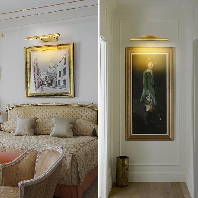 Brass Picture Lights 24in Brush Gold Picture Lights - Image 9