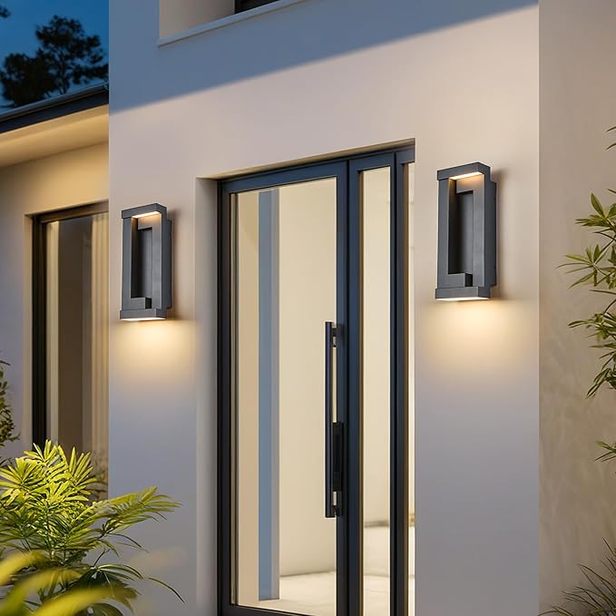 Dusk to Dawn Outdoor LED Wall Lights, Exterior Front Porch & Patio Light - Image 3