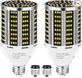 65W LED Corn Light Bulb 2 pack, Warm White 3000K E26/E39 Commercial Grade by YANYCN