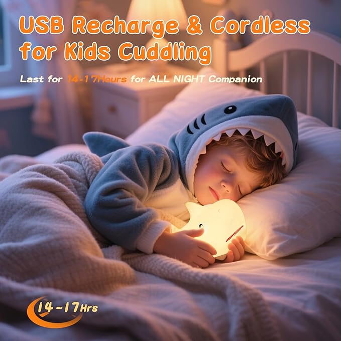 ZKLiLi Remote Shark Night Light, Cute Silicon Night Light - Image 4