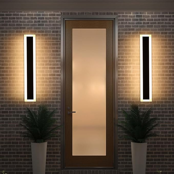 Upgrade Widened 2 Pack Modern Outdoor Wall Light Fixture, 23.6inch Long Linear - Image 7