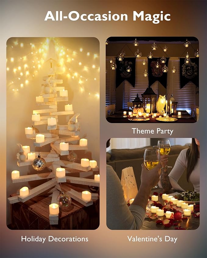 Homemory 12Pcs Flickering Flameless Candle Battery Operated, 200+Hours Fake - Image 5