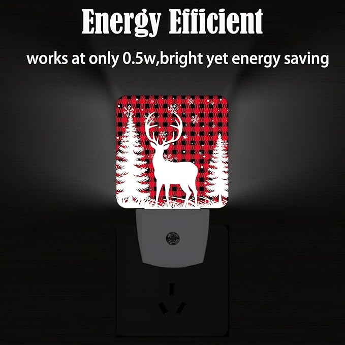 Silhouette Christmas Elk Night Light, Plug Into Wall Decor - Image 4