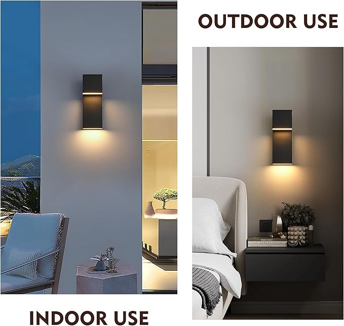 Modern LED Outdoor Wall Sconce 3000K 18W IP65 Waterproof Integrated LED Outdoor - Image 6