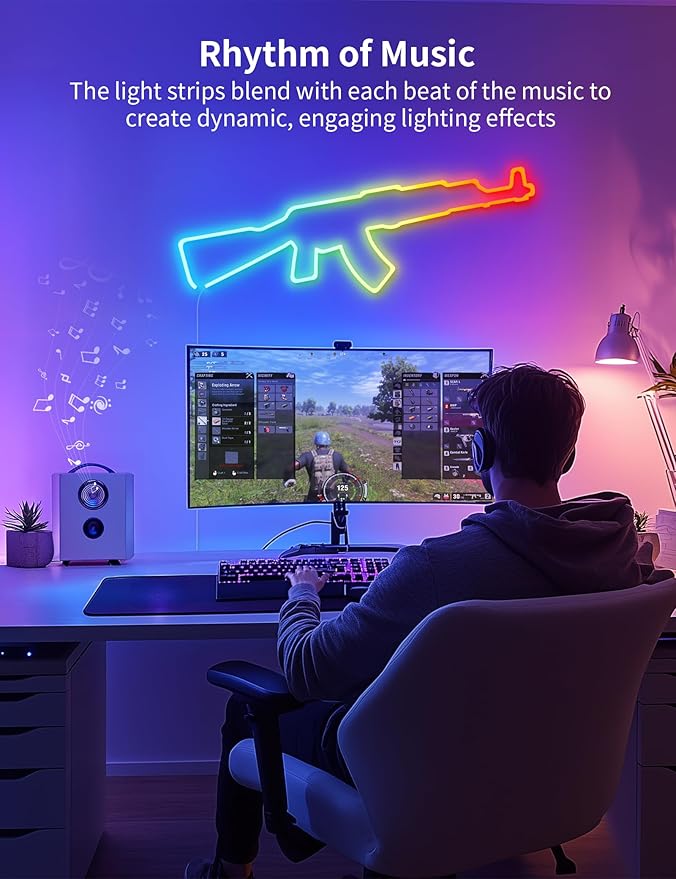 AI LED Neon Rope Light, RGBIC Neon Strip Light - Image 5