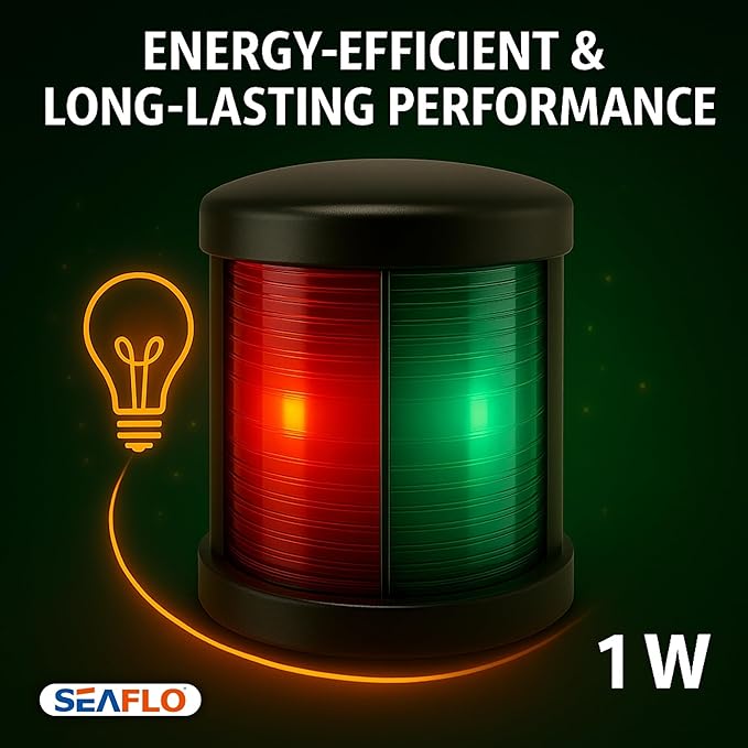 SEAFLO 11 Series Mini Sized LED Bi-Color Red/Green Navigation Light – 12V - Image 7