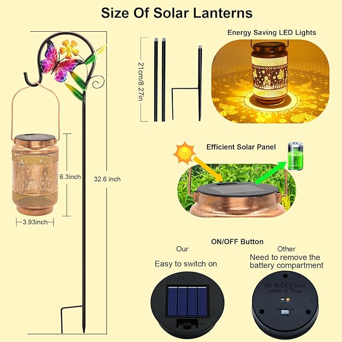 Butterfly Solar Lanterns Outdoor Waterproof - Image 2