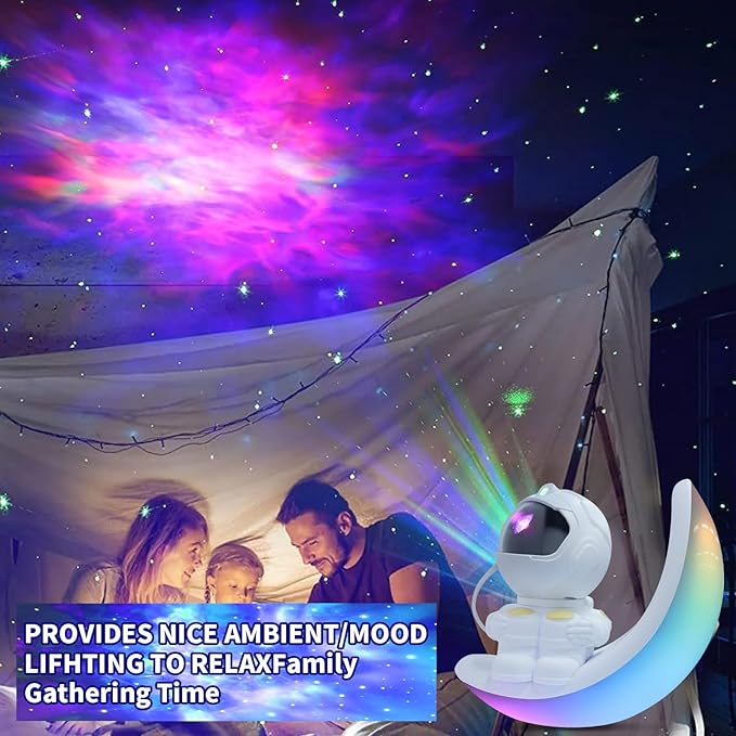 Astronaut Star Projector Galaxy Light, Built-in Speaker 360° Space Man Buddy - Image 7