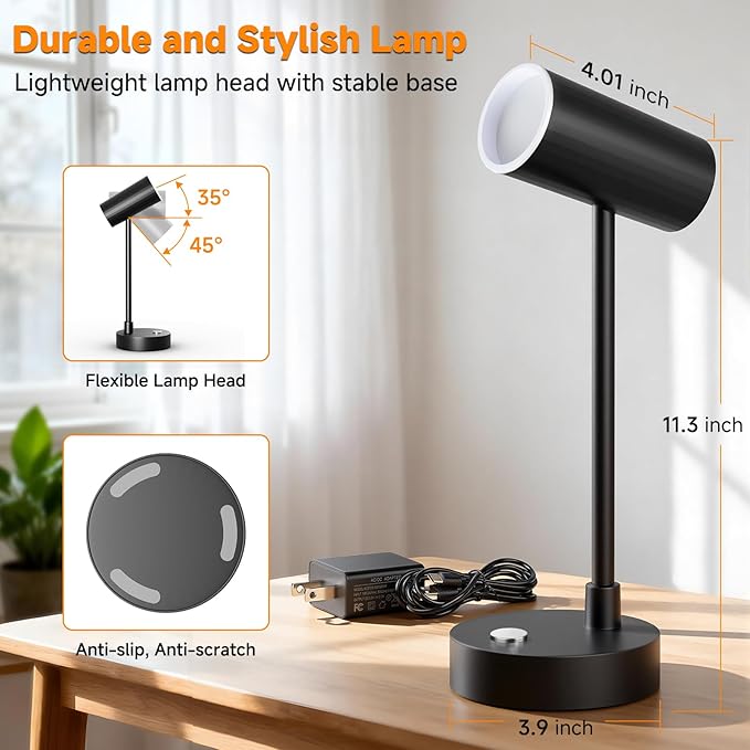 ShineTech Adjustable LED Eye-Caring Desk Lamp, Dimmable Stepless Brightness - Image 3