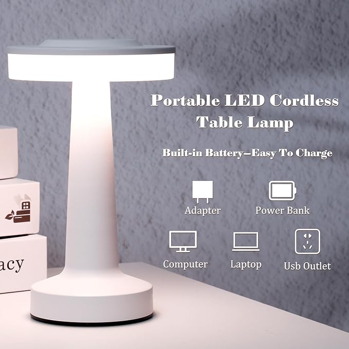 Riakrum 4 Pcs LED Portable Cordless Table Lamp - Image 3