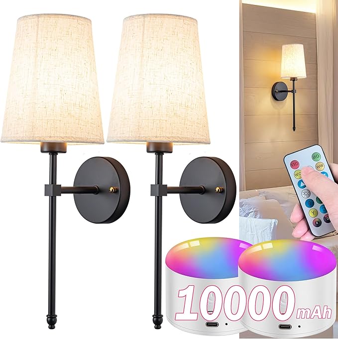 Battery Operated Wall Sconce Set Of Two by YHCDLAMP
