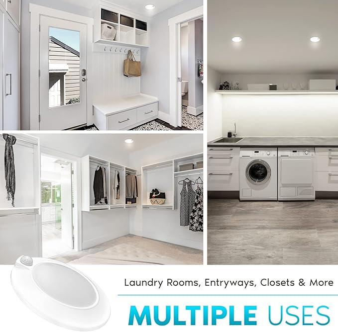 LUXRITE 4 Inch LED Motion Sensor Ceiling Light, 3 Color Selectable 3000K-5000K - Image 5
