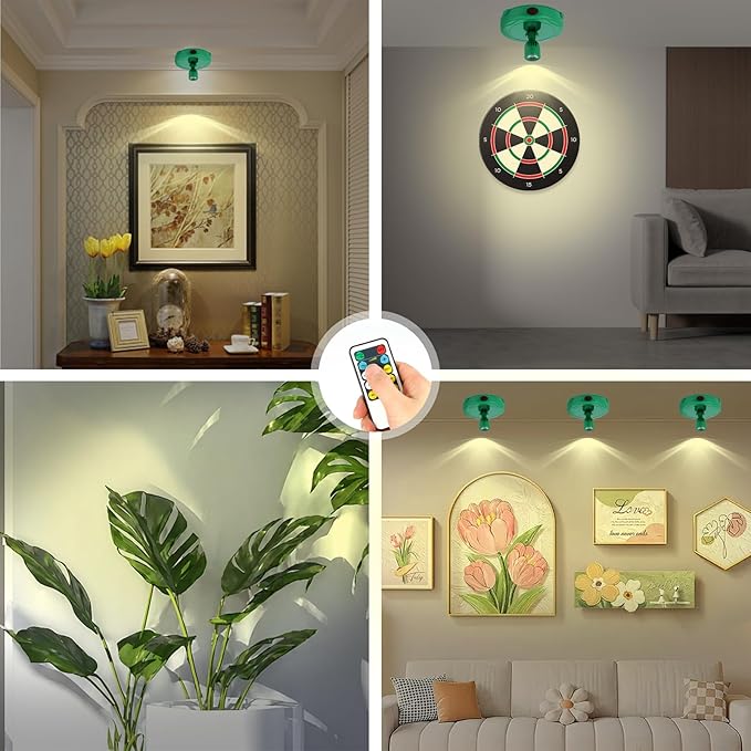 Battery Operated Spotlight, Cordless Plant Tree Spot Lights Indoor, LED - Image 4