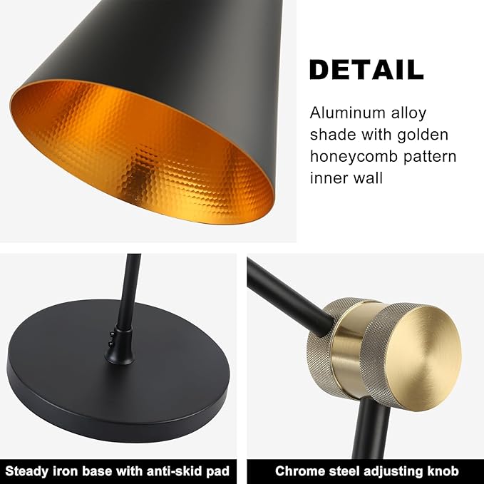 Modern Industrial Floor Lamp For Bedroom, Living Room, Skinny Corner Accent - Image 5