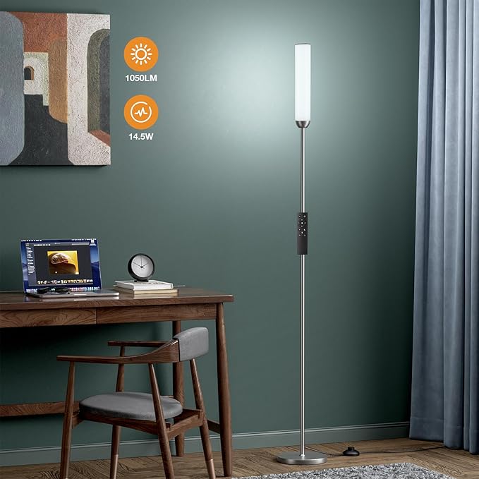 Ambimall LED Floor Lamp with Remote Control, Foot Switch - Image 4