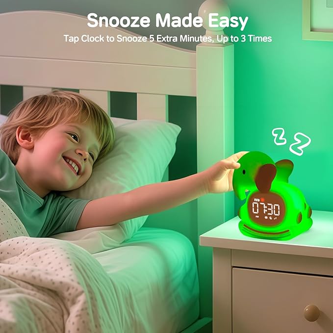 Alarm Clock for Kids with Night Light, Sleep Training Clock Time to Wake Clock - Image 8