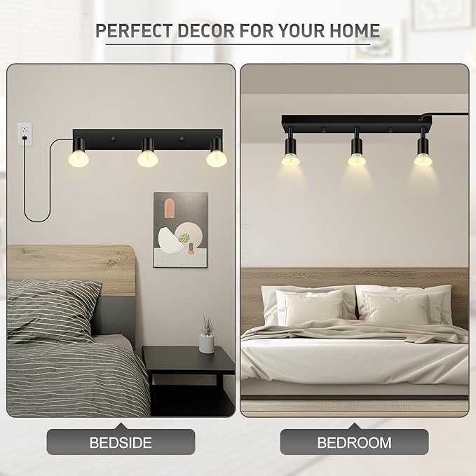 Plug in Track Lighting, Rotatable Track Head, Plug in Ceiling Light Kitchen - Image 6