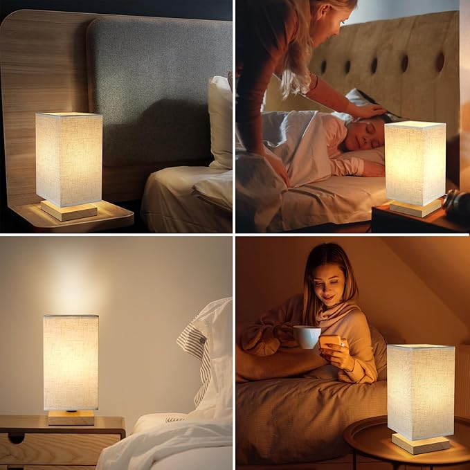 Small Square Bedside Table Lamp - Image 6