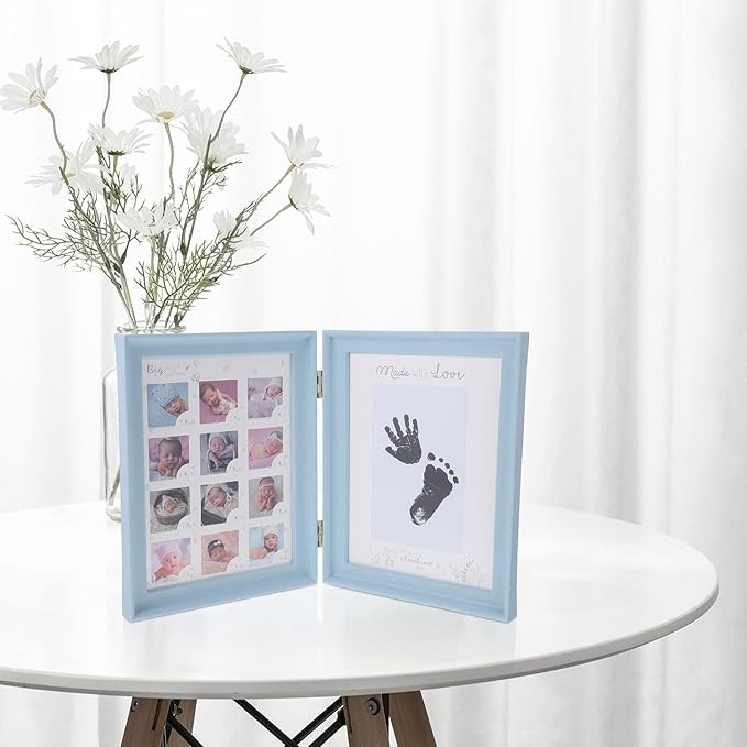 Newborn Handprint and Footprint Photo Frame Growth Keepsake - Image 8