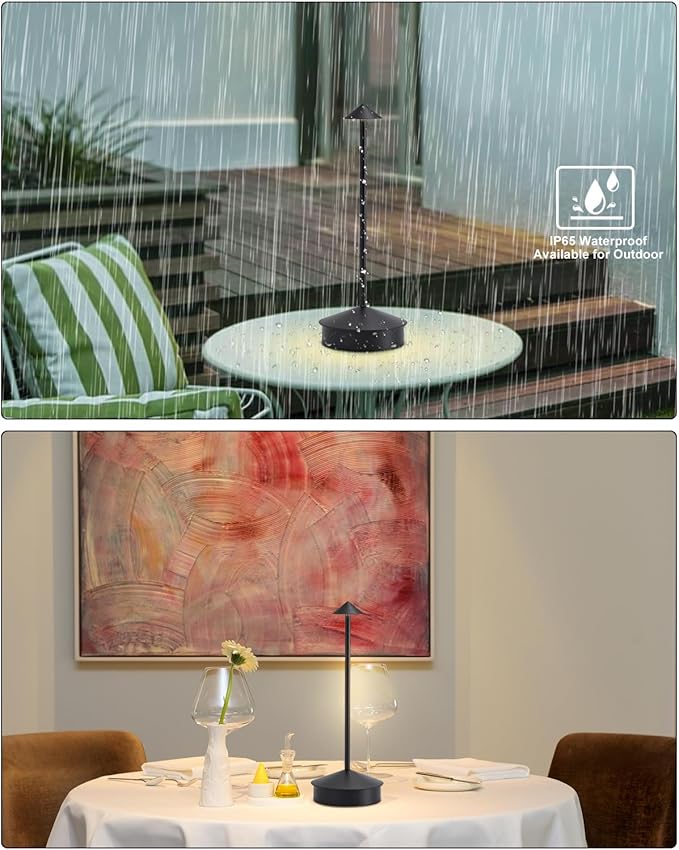 Cordless Table Lamp, 6000mAh Rechargeable Table Lamps, Portable Touch LED Lamp - Image 9