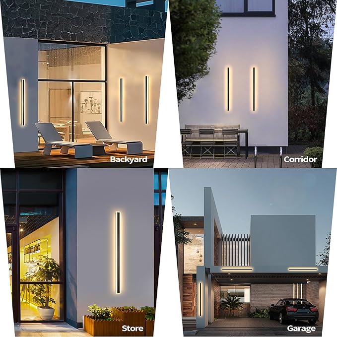 Modern Outdoor Lights, 59 Inch Outdoor Wall Light 3000K Outdoor Lighting IP65 - Image 4