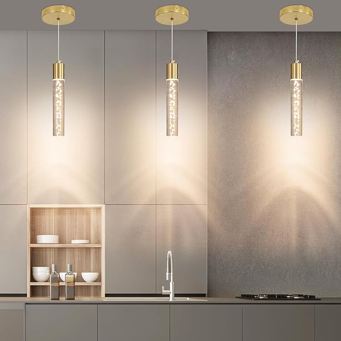 2 Pack Modern Kitchen Island Hanging Light, Bubble Acrylic, 3 Color Temperatures - Image 8