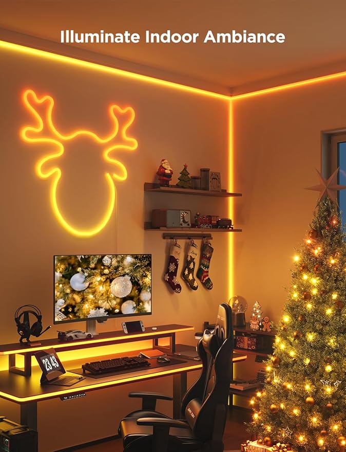 Govee RGBIC Neon Lights, LED Smart Neon Rope Light 2 Works - Image 3