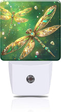 Night Light Fantasy Green Dragonfly Night Lights Plug into Wall Smart Dusk to by FOISIIAEA